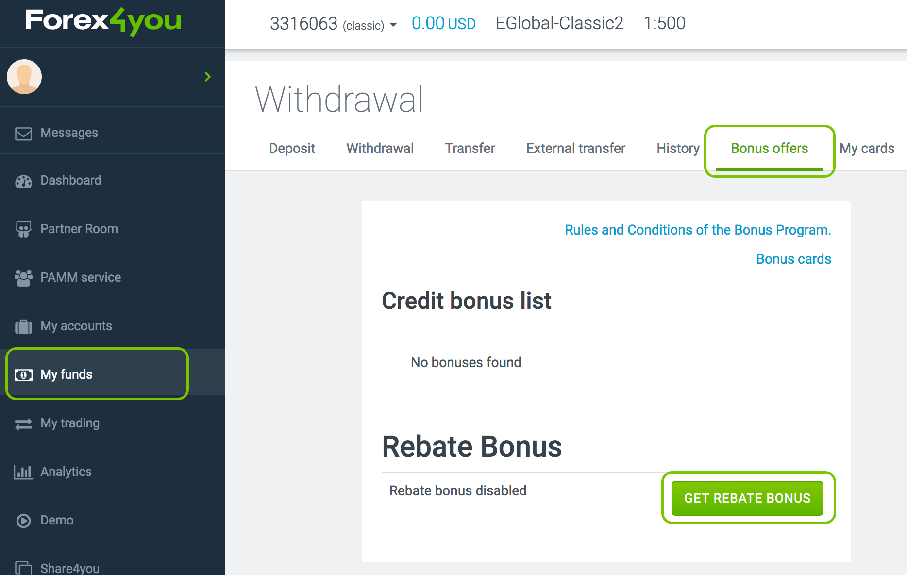 Get rebate bonus